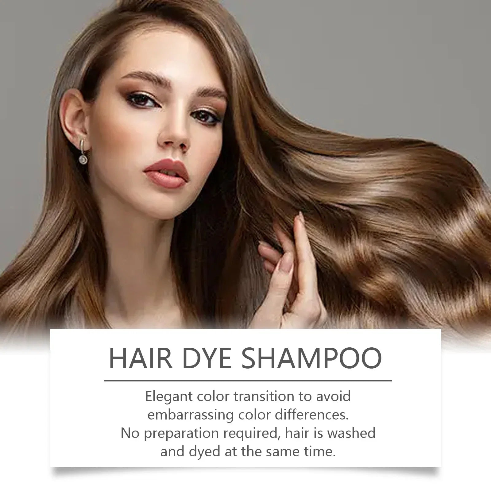 Hair Dye Shampoo Diy Natural Black Color Repair Gray White Hair Non Irritating Hair Coloring Shampoo