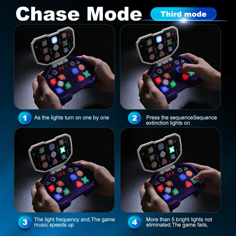 Push-button Quick Push Game Machine Toys Children Puzzles Decompression Music Level Games Breaking Handheld Flip Dancing Machine