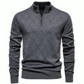 New Fashion Mens Knit Sweater American Half Zip Fleeced Knitwear Men's Stand Collar Casual Sweaters Pullovers