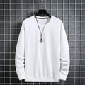 Aflczyu Men’s Tatting Sweatshirt - O-Neck, Full Sleeve, Solid Pattern, Regular Fit, Casual Style, Standard Thickness, Spring & Autumn Wear