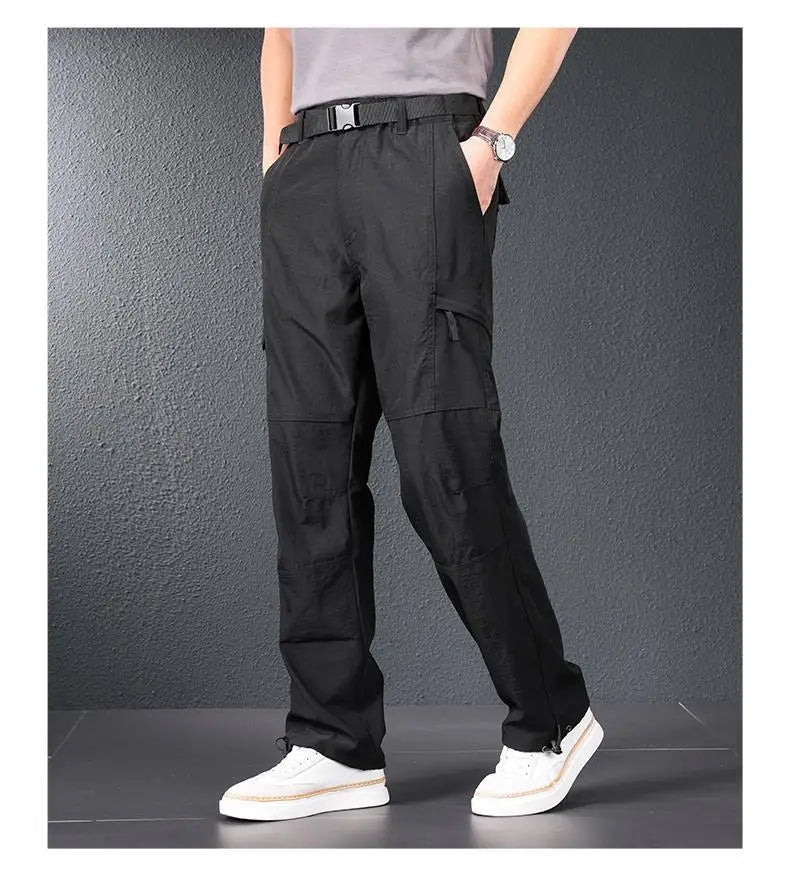 Men’s 2026 Ice Silk Quick Dry Hiking & Travel Pants – Lightweight Outdoor Casual Summer Wear