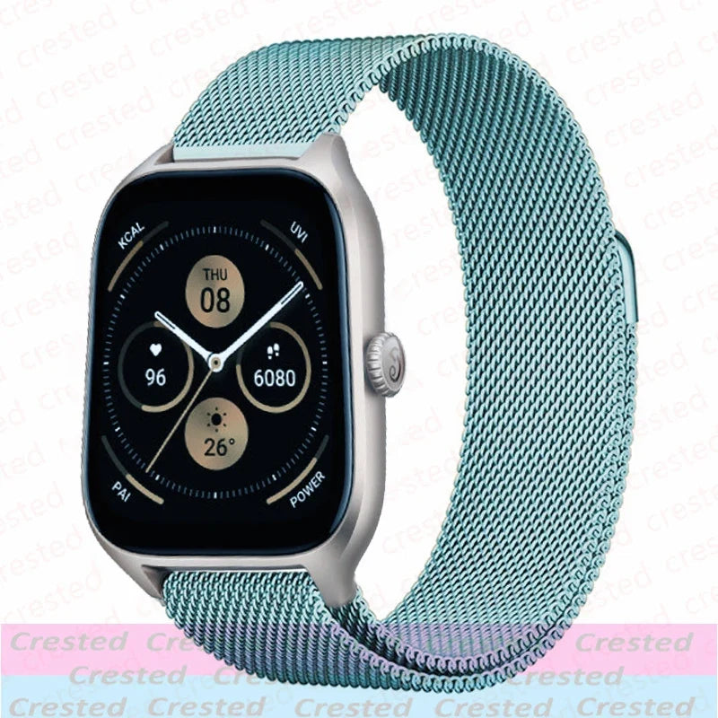 20mm/22mm Milanese band For Amazfit GTS/2/2e/3/4/GTS2 Mini/GTR 42mm/47mm/GTR2/3/4/Pro stratos Metal Bracelet Amazfit bip strap