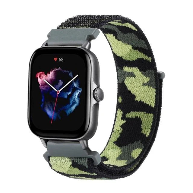 20mm 22mm Nylon Loop Band For Amazfit GTS 4/3/3pro/2e/GTS 2 Mini/GTR 4 47mm/GTR 2/Stratos 2 3 Strap For Amazfit Bip 3 Pro Correa