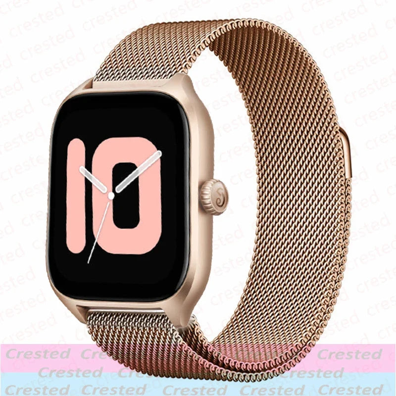 20mm/22mm Milanese band For Amazfit GTS/2/2e/3/4/GTS2 Mini/GTR 42mm/47mm/GTR2/3/4/Pro stratos Metal Bracelet Amazfit bip strap