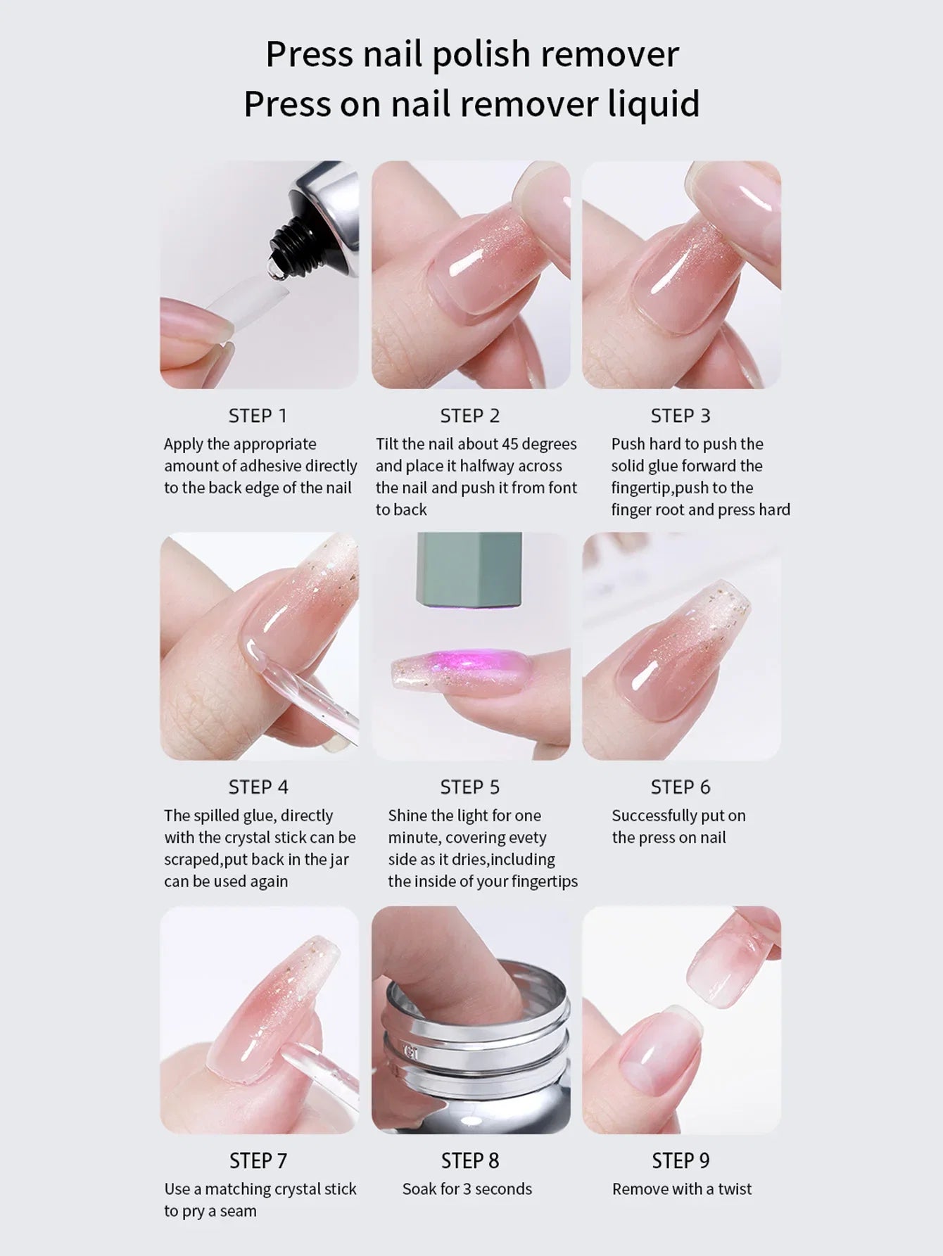 80ml Magic Fast Nail Gel Polish Remover Clean UV Soak Off Semi Permanent Varnish Nail Art Removal Tools Manicure