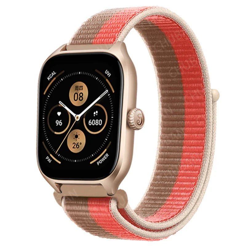 Loop Band For Amazfit GTS 4/3/2/2e Mini/GTR 4/3/Pro/GTR2/47mm/stratos Nylon 20mm/22mm Watch Bracelet Amazfit bip-U-S-lite strap
