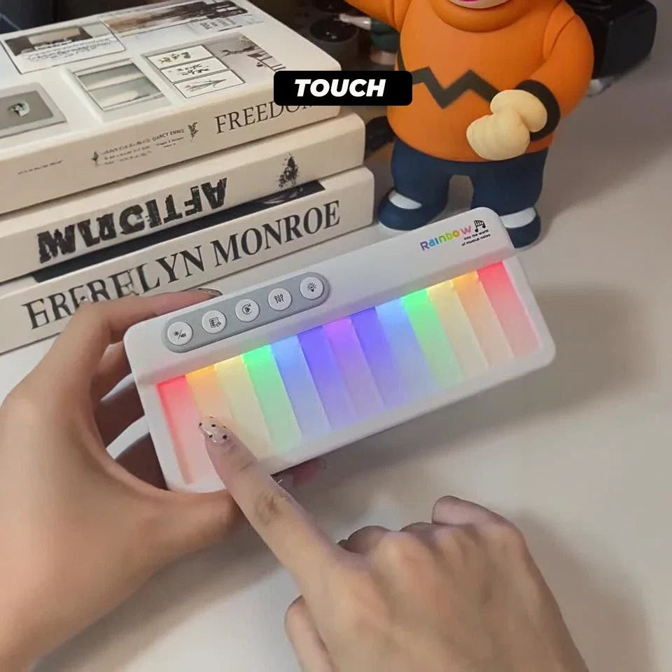 Children Touch Screen Electronic Piano Music Toy with Colour Light Touch Screen Musical Instrument Toys for Kids Education Gifts