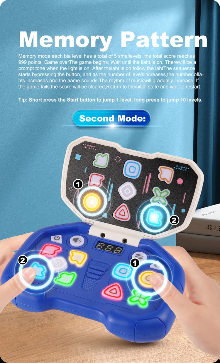Push-button Quick Push Game Machine Toys Children Puzzles Decompression Music Level Games Breaking Handheld Flip Dancing Machine