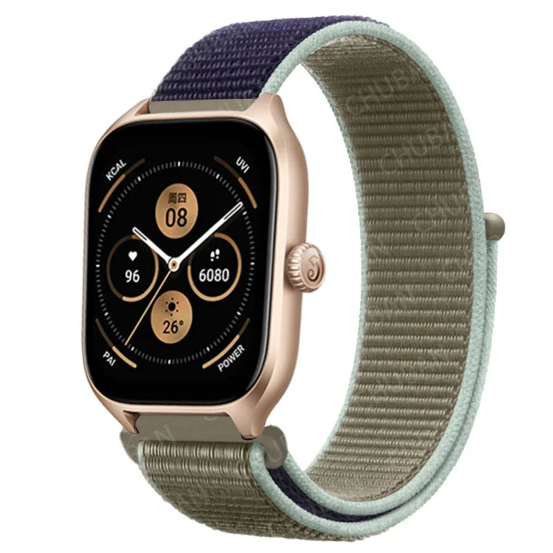 Loop Band For Amazfit GTS 4/3/2/2e Mini/GTR 4/3/Pro/GTR2/47mm/stratos Nylon 20mm/22mm Watch Bracelet Amazfit bip-U-S-lite strap