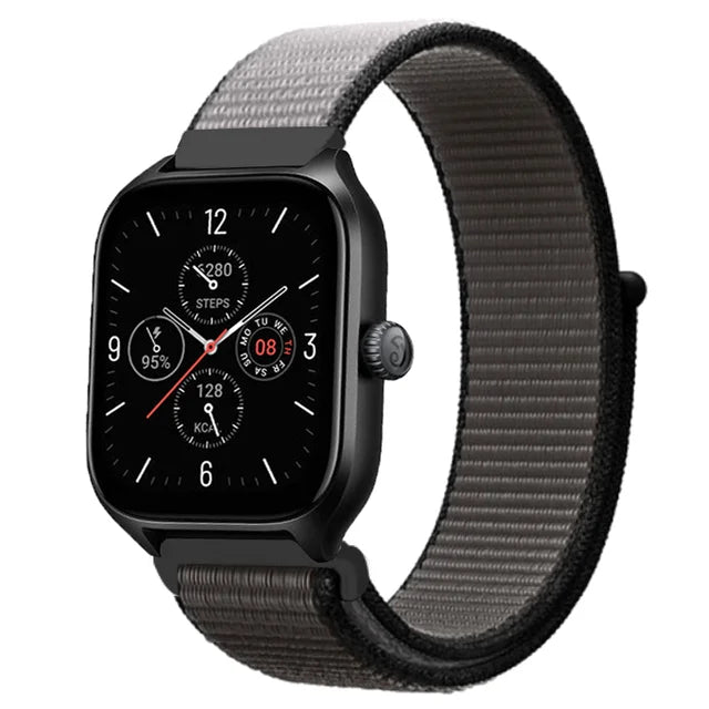 20mm 22mm Nylon Loop Strap for Amazfit GTR 42 47mm/GTR2/2e/3/3 Pro/4/GTS/GTS2/mini/3/4 Bracelet for Amazfit Bip-U-S/Stratos 2 2S