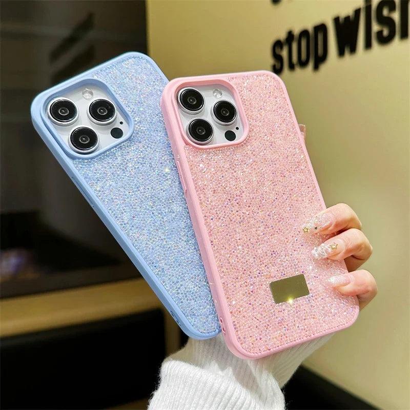Luxury Shiny Diamond Phone Case For iPhone 16 15 14 Pro Max Plus 16SE 13 12 11 Fashion Star Diamond Soft Rubber Protective Cover