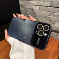Luxury Large Glass Window for Magsafe Case For iPhone 16 15 14 Pro Max 16Promax 16Pro Plating Magnectic Wireless Charging Cover
