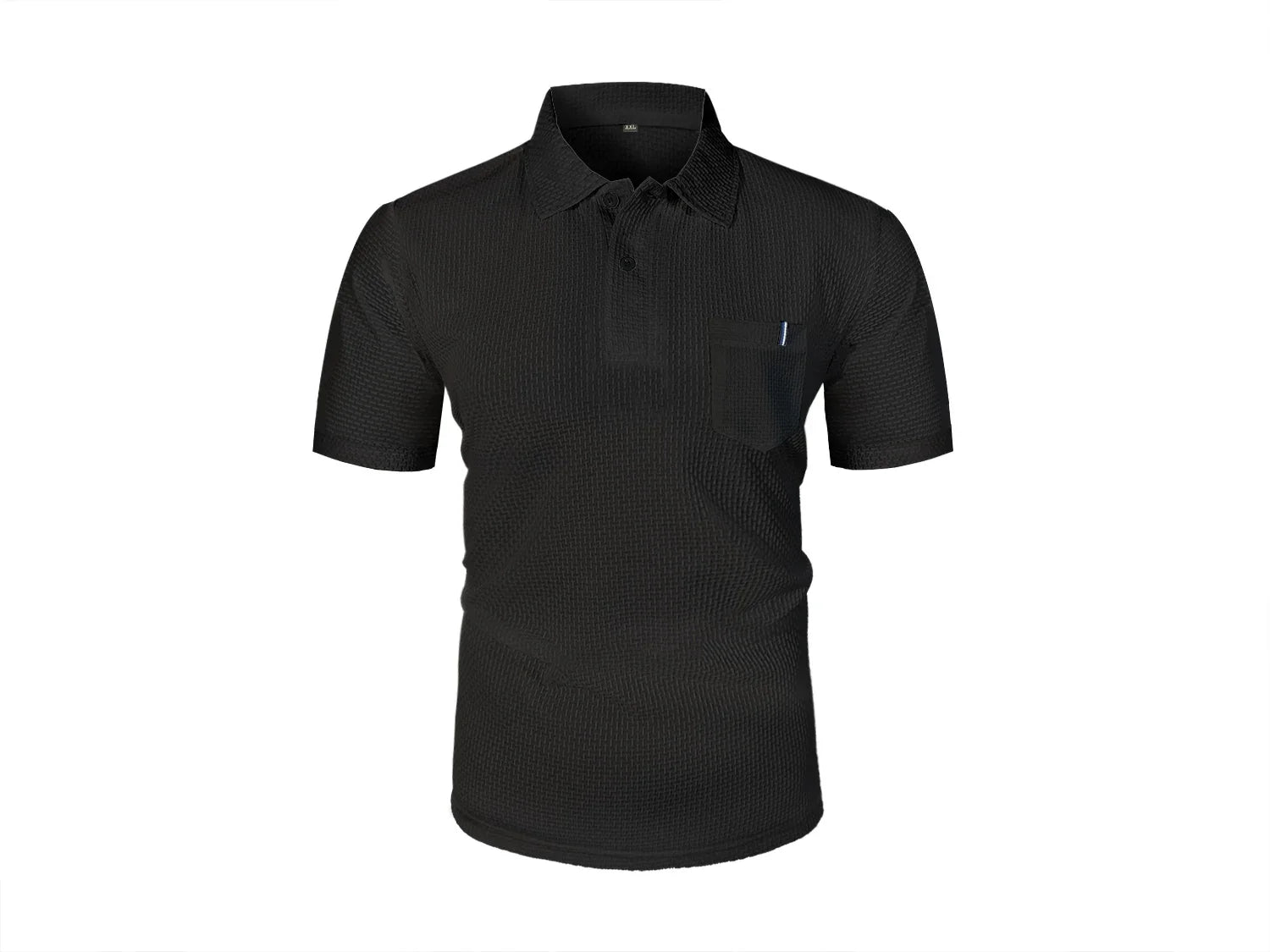 Cool Breeze Men’s Summer Ice Silk Lapel Pocket Polo Shirt