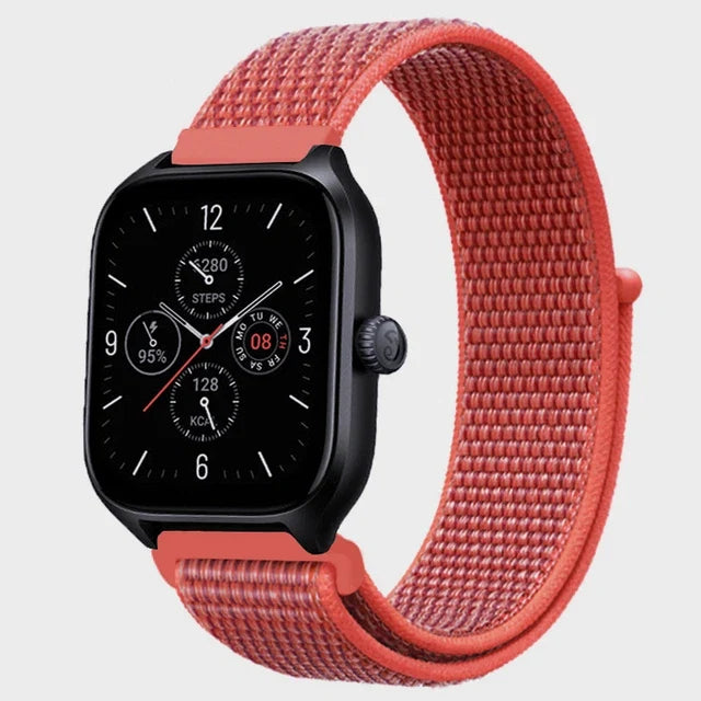 20mm 22mm Nylon Loop Strap for Amazfit GTR 42 47mm/GTR2/2e/3/3 Pro/4/GTS/GTS2/mini/3/4 Bracelet for Amazfit Bip-U-S/Stratos 2 2S