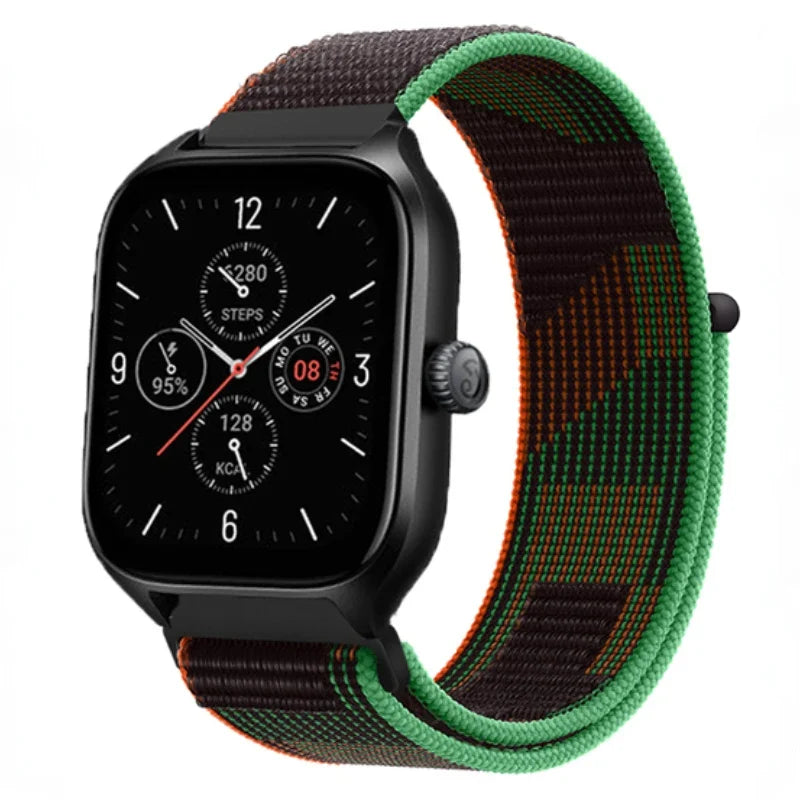 20mm 22mm Nylon Loop Strap for Amazfit GTR 42 47mm/GTR2/2e/3/3 Pro/4/GTS/GTS2/mini/3/4 Bracelet for Amazfit Bip-U-S/Stratos 2 2S