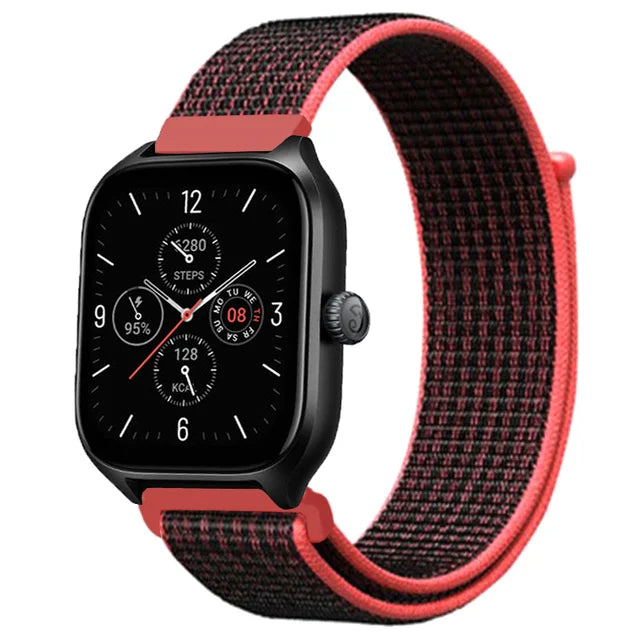 20mm 22mm Nylon Loop Band For Amazfit GTS 4/3/3pro/2e/GTS 2 Mini/GTR 4 47mm/GTR 2/Stratos 2 3 Strap For Amazfit Bip 3 Pro Correa