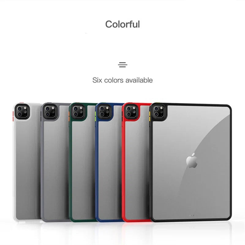 Clear Transparent Case For iPad Air 4 5 Pro 2024 11 12.9 10.2 13 MINI 6 7 8 9 10 Generation Sleeve Shockproof Hard Cover Funda