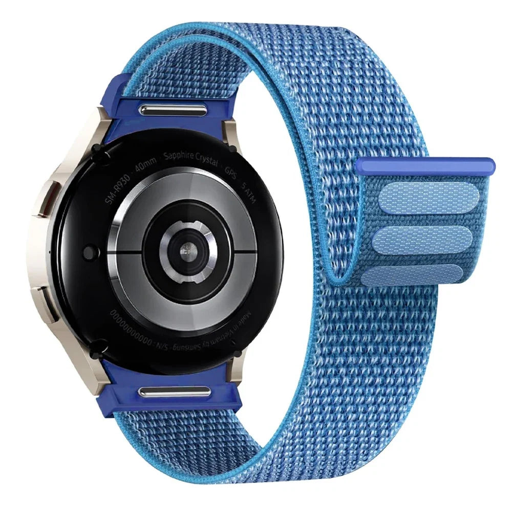 Band For Samsung Galaxy Watch 7/6/4/classic/5 pro 44mm 40mm wrist No Gaps Nylon sport loop correa bracelet Galaxy Watch 7 Strap