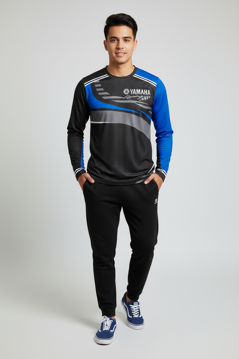 2026 Yamaha Design New Racing Cycling Suit - Men’s Off-Road Motorcycle Sports Fast Drying Long Sleeved Loose Jersey