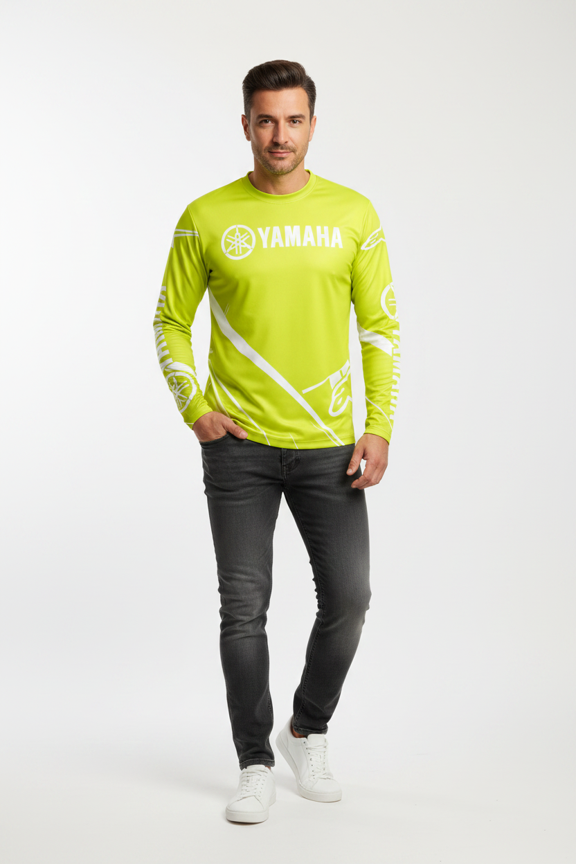 Yamaha Summer Breathable Quick-Dry Motorcycle Riding Suit - Long Sleeve Off-Road Racing Gear for Men and Women