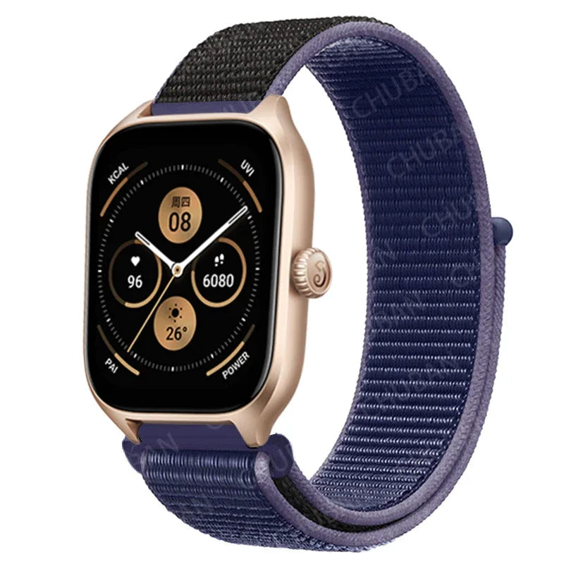 Loop Band For Amazfit GTS 4/3/2/2e Mini/GTR 4/3/Pro/GTR2/47mm/stratos Nylon 20mm/22mm Watch Bracelet Amazfit bip-U-S-lite strap