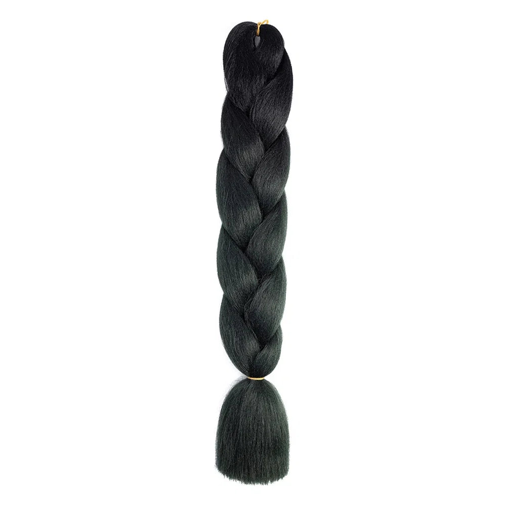 AZQUEEN 24 Inch Jumbo Braids Extensions Synthetic Braiding Hair Afro Ombre Color kanekalon Hair for Children Braid