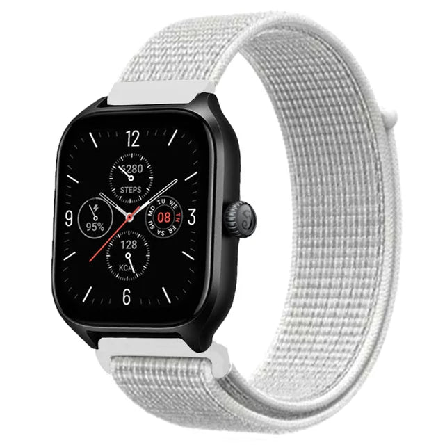 20mm 22mm Nylon Loop Strap for Amazfit GTR 42 47mm/GTR2/2e/3/3 Pro/4/GTS/GTS2/mini/3/4 Bracelet for Amazfit Bip-U-S/Stratos 2 2S