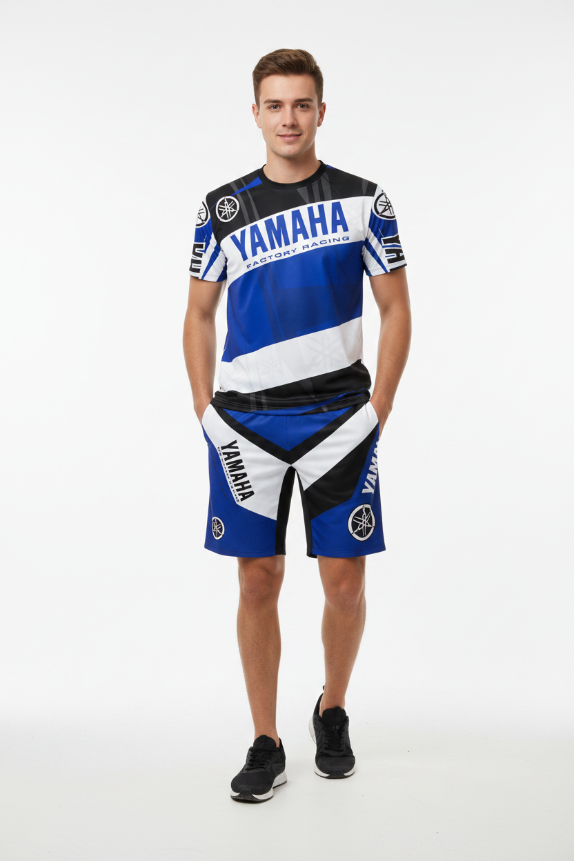 YAMAHA Summer Performance Motorcycle Riding T-Shirt Set