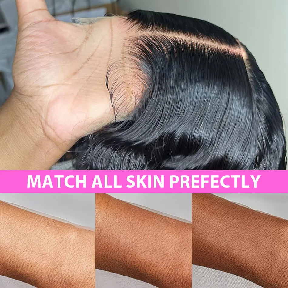 40 Inch 250% Natural Black Deep Wave Remy Human Hair Wigs 13x6 Lace Front Human Hair Wigs Transparent 13x4 HD Lace Frontal Pre Plucked 5x5 Glueless Curly Thick Ends
