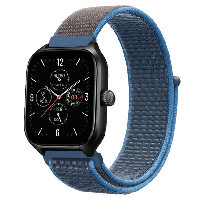 Nylon Loop Band For Amazfit GTS 4/3/3pro/2e/GTS 2 Mini/GTR 4 47mm/GTR 2/Stratos 2 3 Strap For Amazfit Bip 3 Pro Correa
