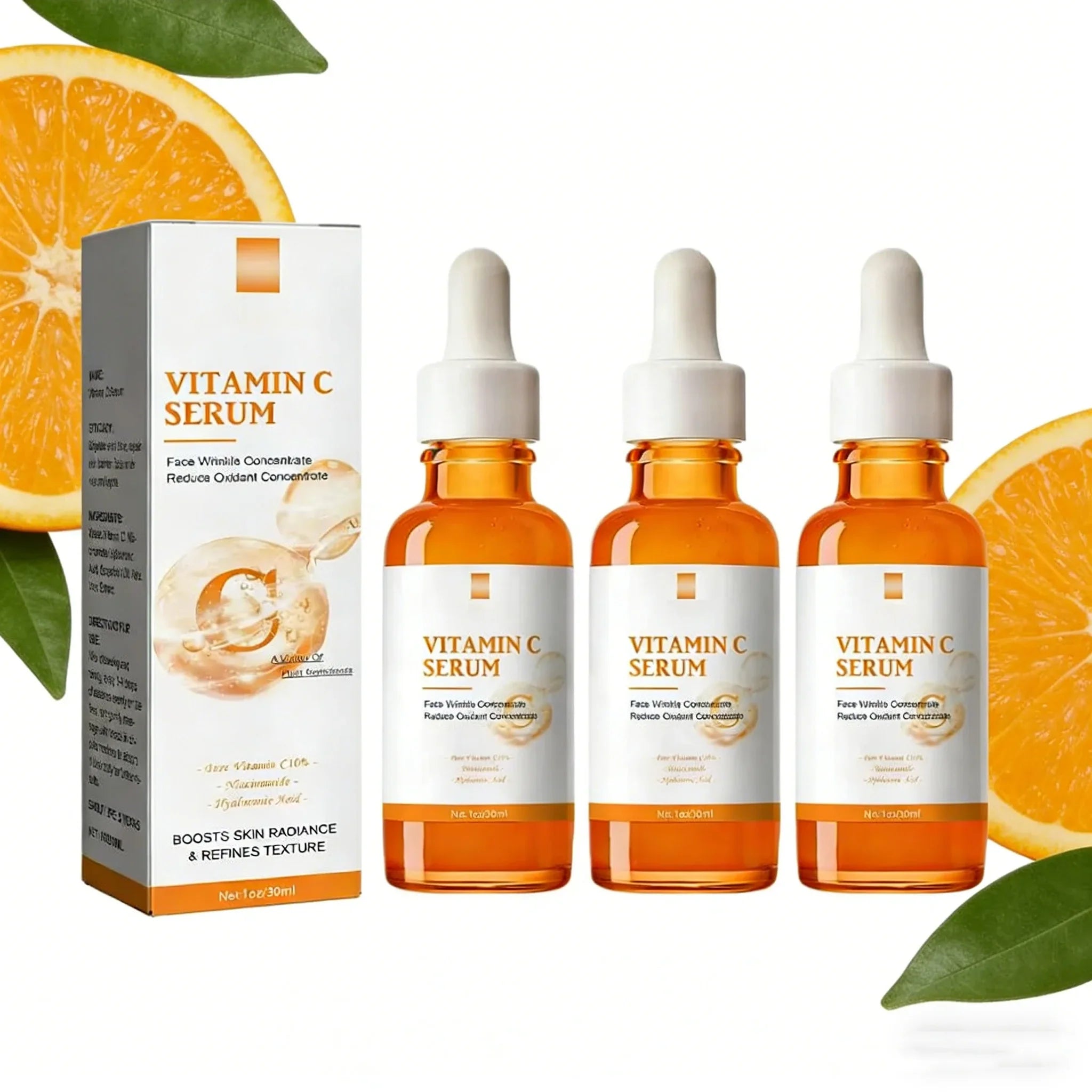 Vitamin C Wrinkle Remover Face Serum Lifting Firming Fade Fine Lines Anti-aging Essence Whitening Brighten Nourish Skin Care