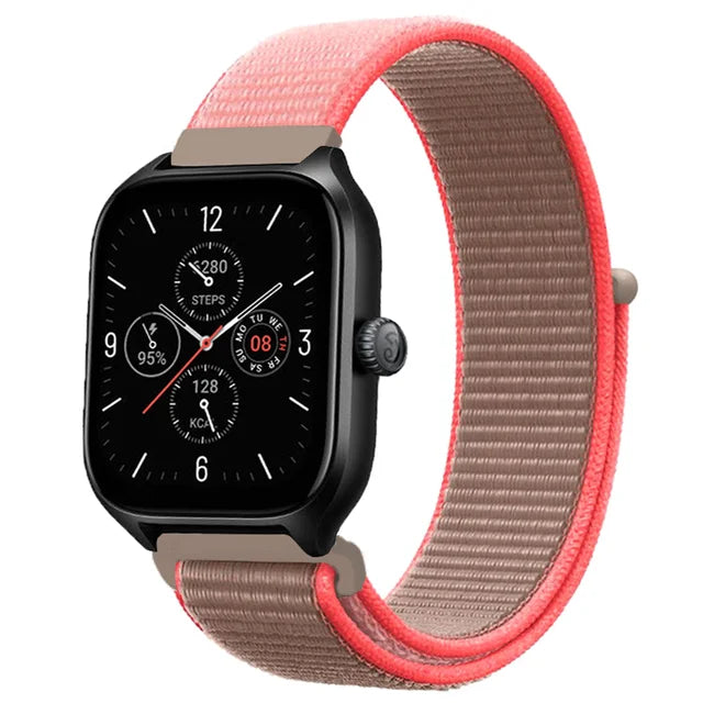 Nylon Loop Band For Amazfit GTS 4/3/3pro/2e/GTS 2 Mini/GTR 4 47mm/GTR 2/Stratos 2 3 Strap For Amazfit Bip 3 Pro Correa