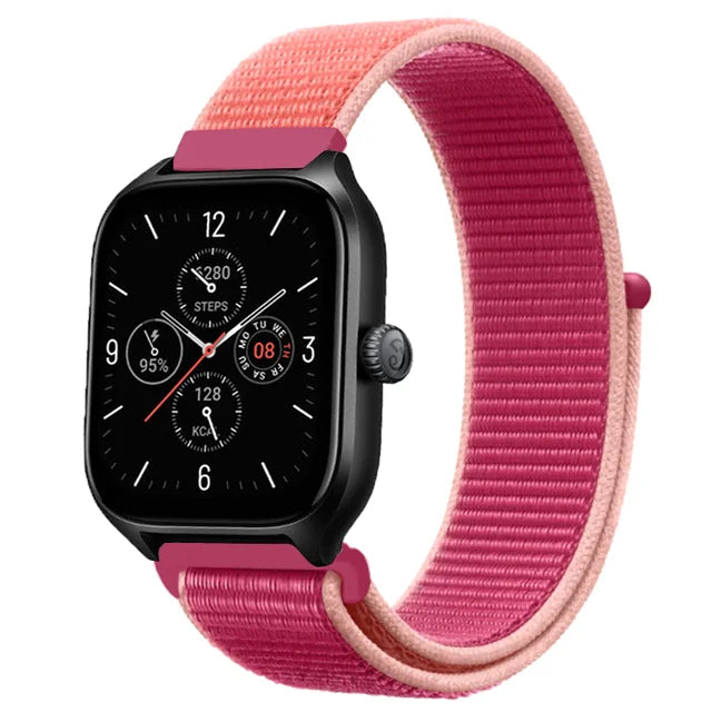 Nylon Loop Band For Amazfit GTS 4/3/3pro/2e/GTS 2 Mini/GTR 4 47mm/GTR 2/Stratos 2 3 Strap For Amazfit Bip 3 Pro Correa