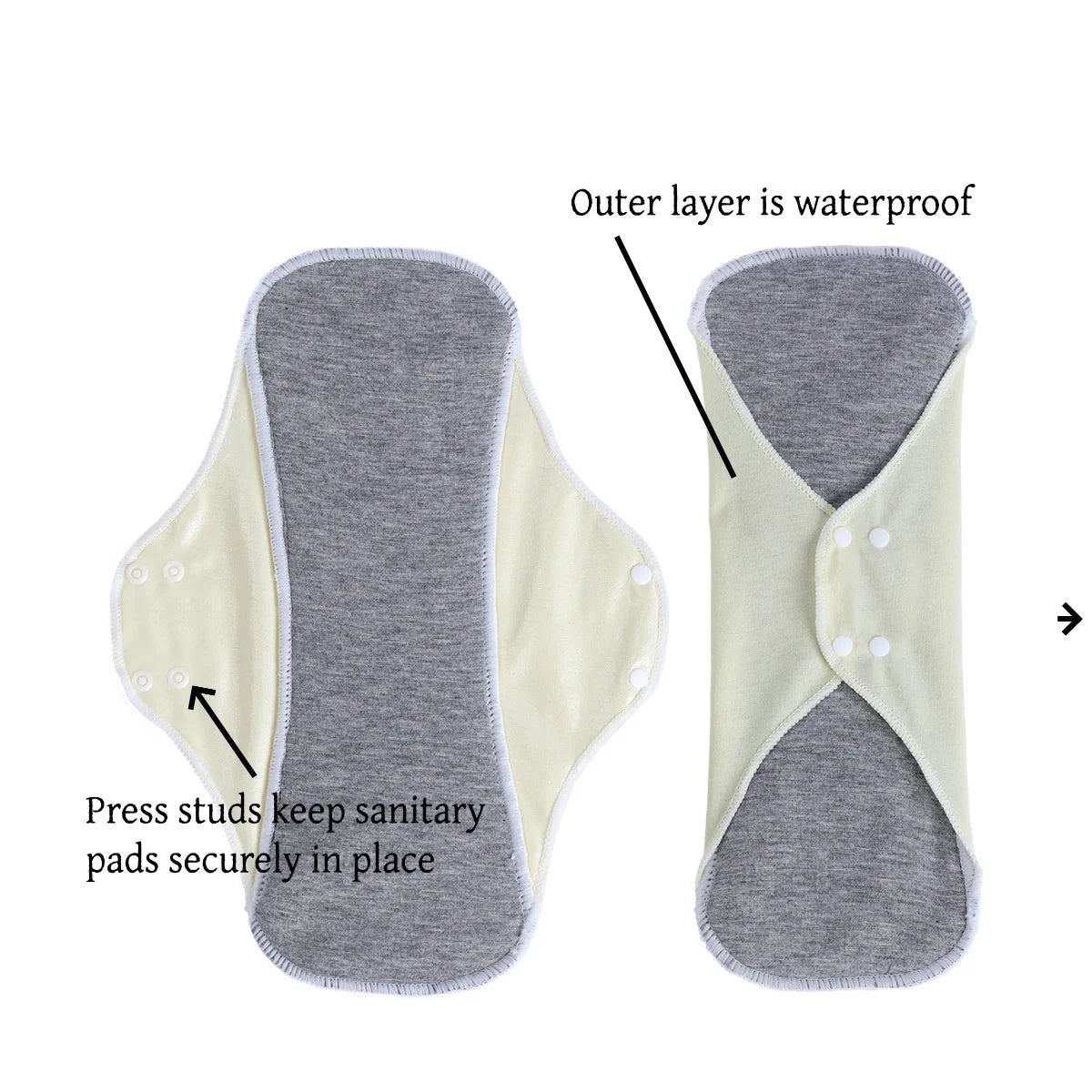 AIO Large Washable Graphene Incontinence Pads Cotton Panty Liner Heavy-flow Menstrual Pads Cloth Tampons Urinary Sanitary Pads
