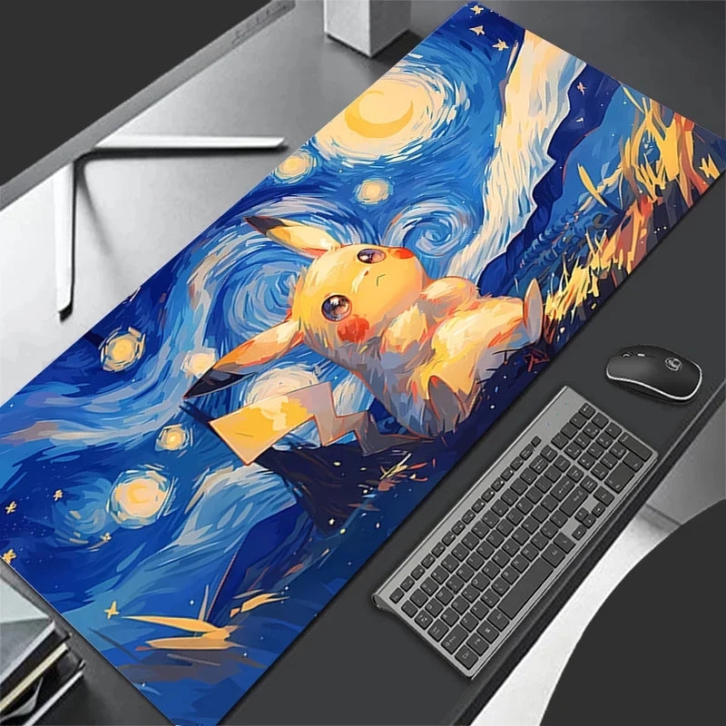Pikachu Gamer Cabiner Keyboard Rug XXL P-pokemonS Desktop Mouse Pad