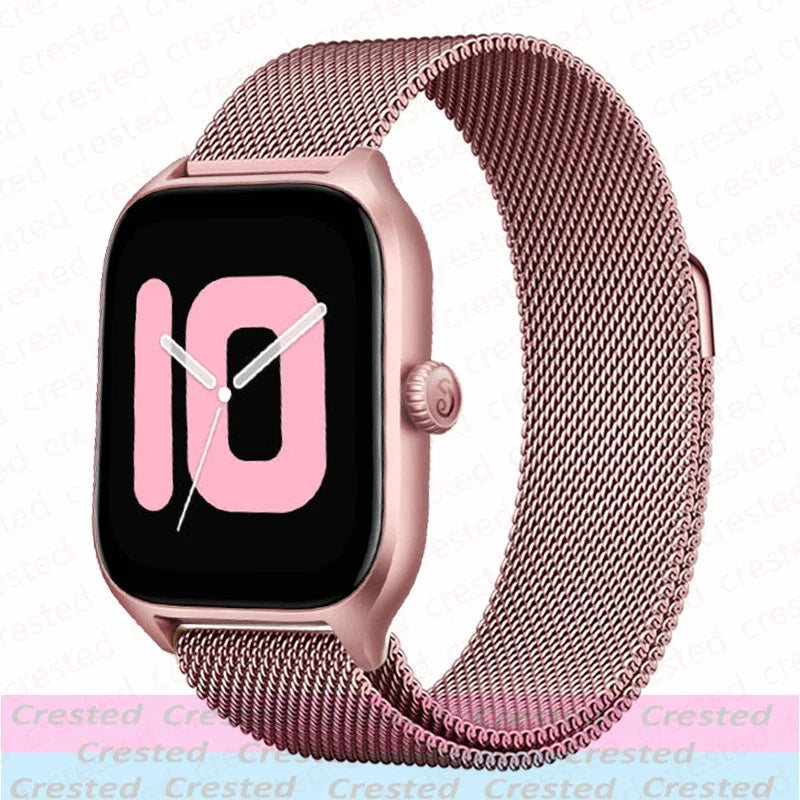 20mm/22mm Milanese band For Amazfit GTS/2/2e/3/4/GTS2 Mini/GTR 42mm/47mm/GTR2/3/4/Pro stratos Metal Bracelet Amazfit bip strap
