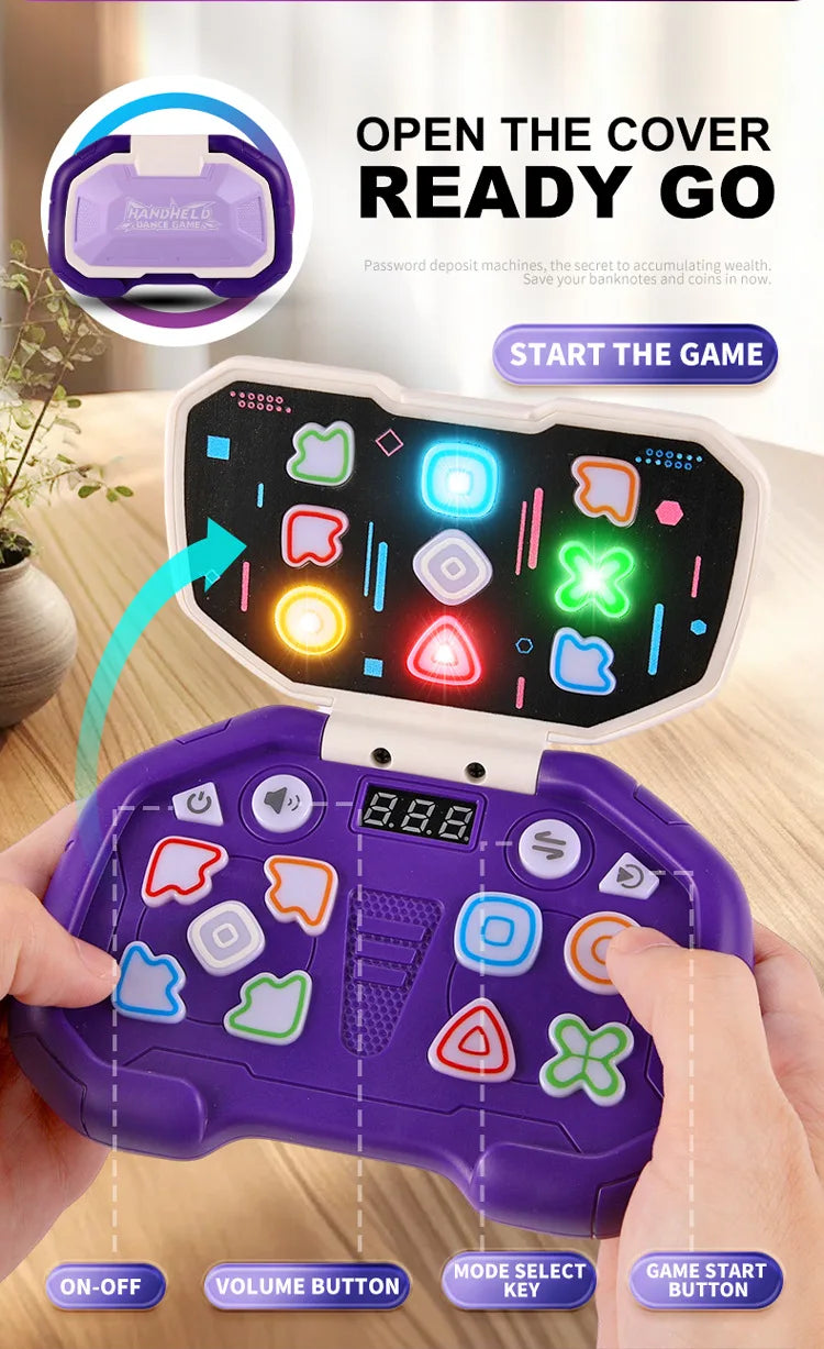 Push-button Quick Push Game Machine Toys Children Puzzles Decompression Music Level Games Breaking Handheld Flip Dancing Machine