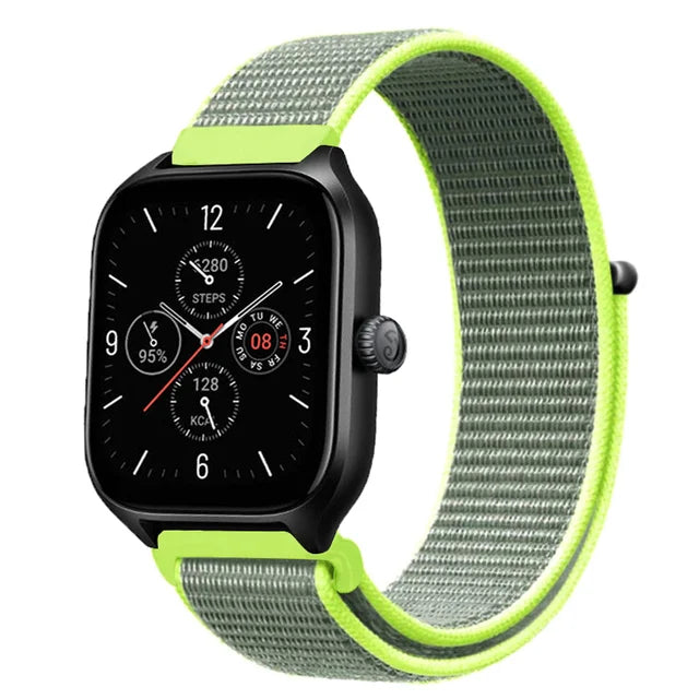 20mm 22mm Nylon Loop Band For Amazfit GTS 4/3/3pro/2e/GTS 2 Mini/GTR 4 47mm/GTR 2/Stratos 2 3 Strap For Amazfit Bip 3 Pro Correa