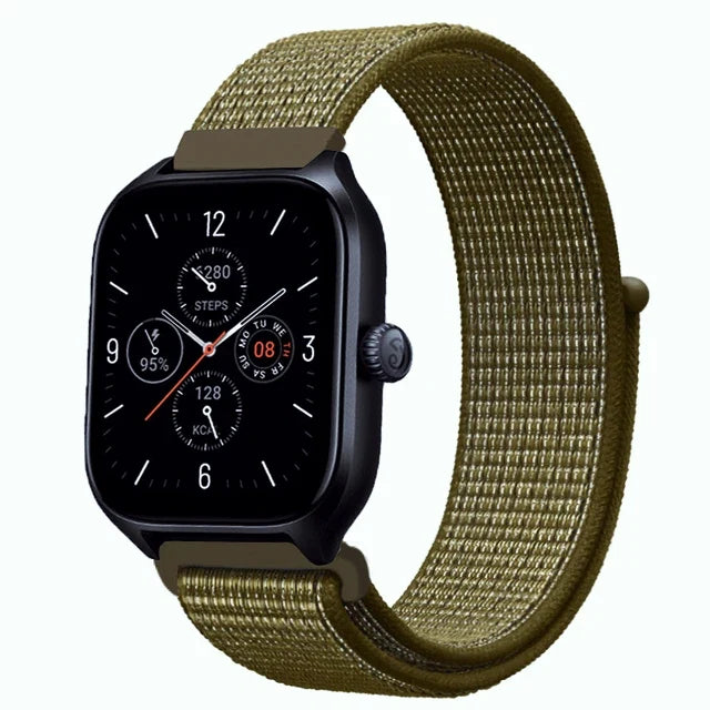 Nylon Loop Band For Amazfit GTS 4/3/3pro/2e/GTS 2 Mini/GTR 4 47mm/GTR 2/Stratos 2 3 Strap For Amazfit Bip 3 Pro Correa