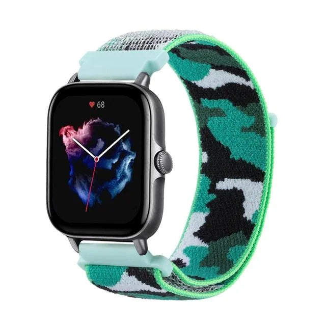 Nylon Loop Band For Amazfit GTS 4/3/3pro/2e/GTS 2 Mini/GTR 4 47mm/GTR 2/Stratos 2 3 Strap For Amazfit Bip 3 Pro Correa