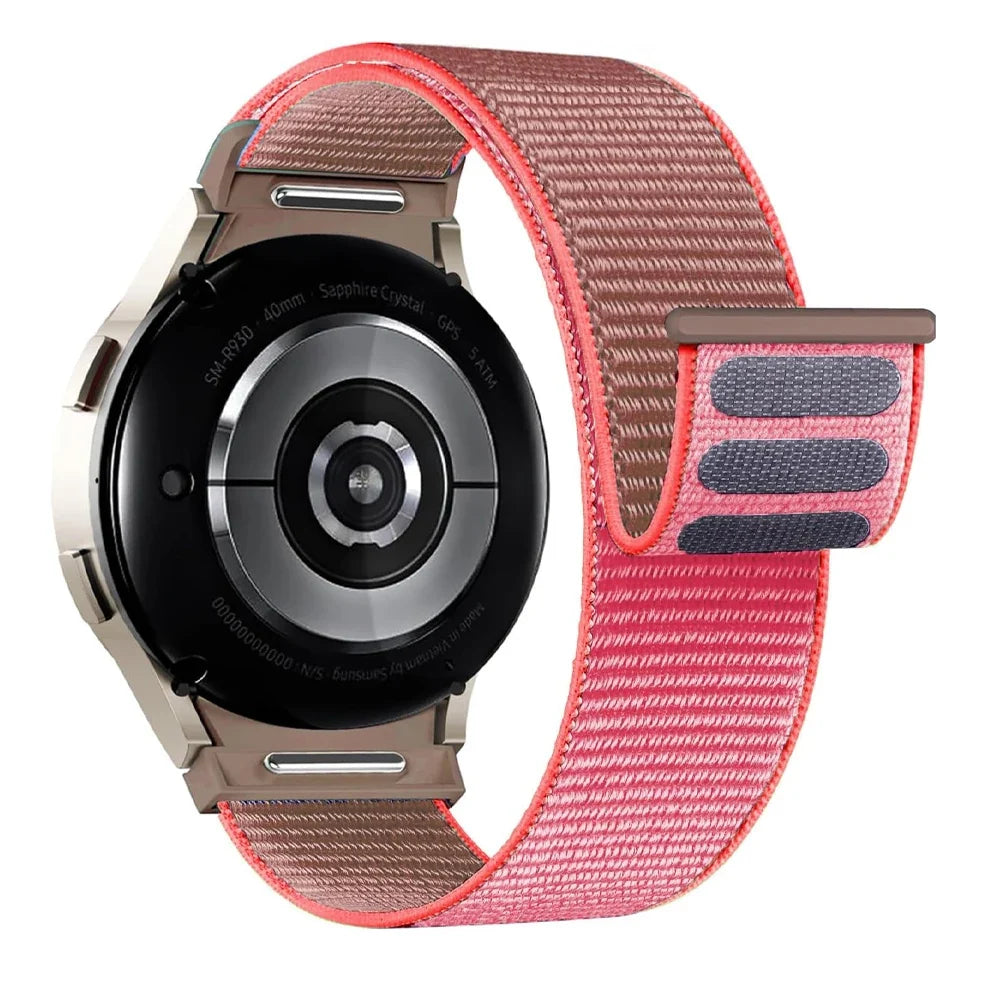Band For Samsung Galaxy Watch 7/6/4/classic/5 pro 44mm 40mm wrist No Gaps Nylon sport loop correa bracelet Galaxy Watch 7 Strap
