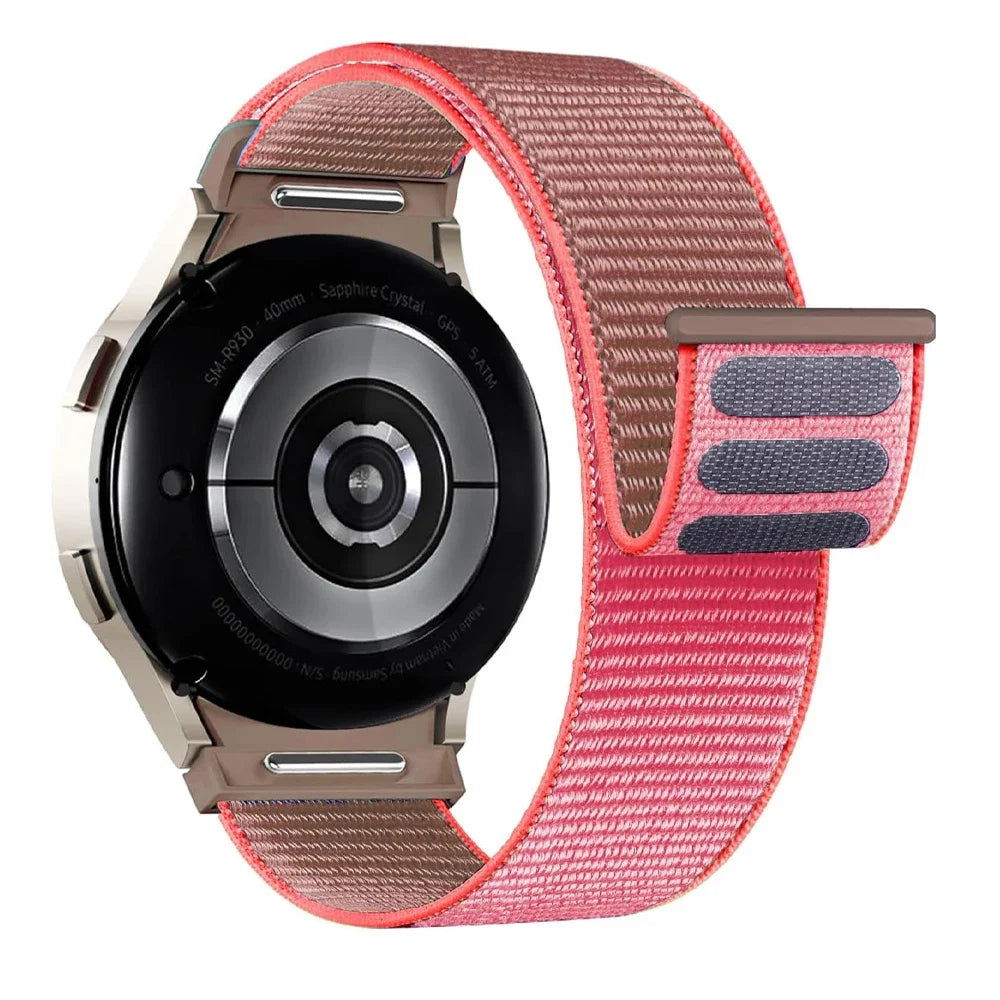 Band For Samsung Galaxy Watch 7/6/4/classic/5 pro 44mm 40mm wrist No Gaps Nylon sport loop correa bracelet Galaxy Watch 7 Strap