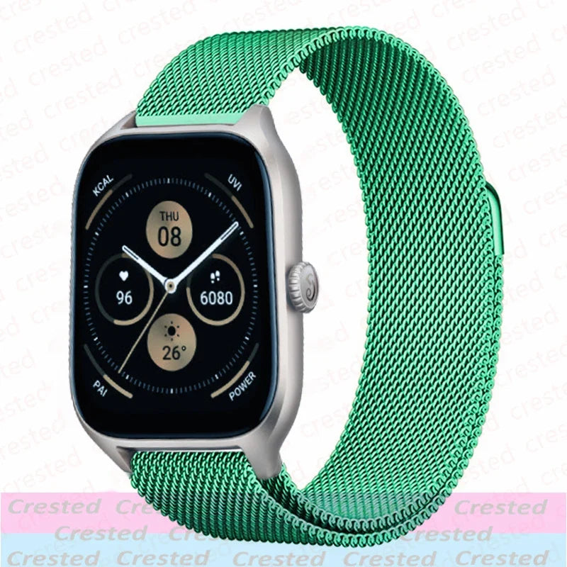 20mm/22mm Milanese band For Amazfit GTS/2/2e/3/4/GTS2 Mini/GTR 42mm/47mm/GTR2/3/4/Pro stratos Metal Bracelet Amazfit bip strap