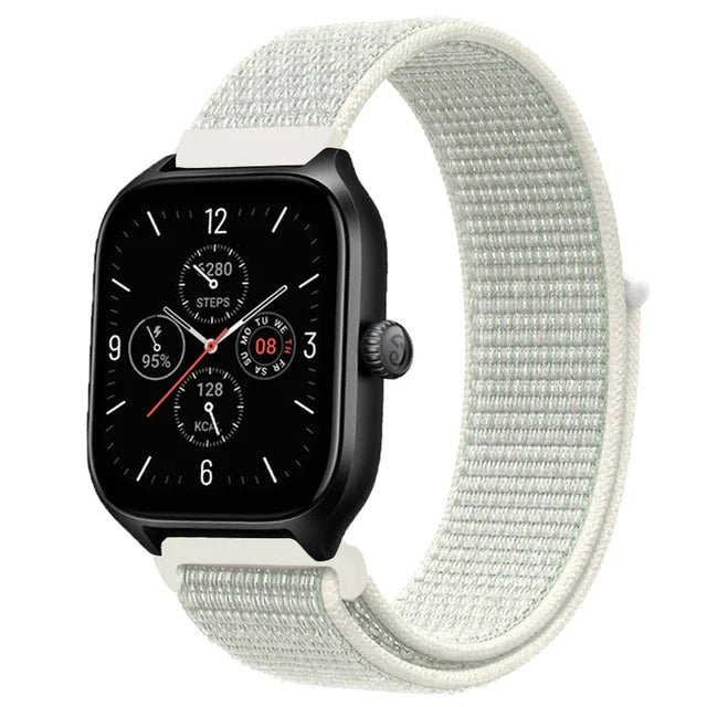 20mm 22mm Nylon Loop Strap for Amazfit GTR 42 47mm/GTR2/2e/3/3 Pro/4/GTS/GTS2/mini/3/4 Bracelet for Amazfit Bip-U-S/Stratos 2 2S