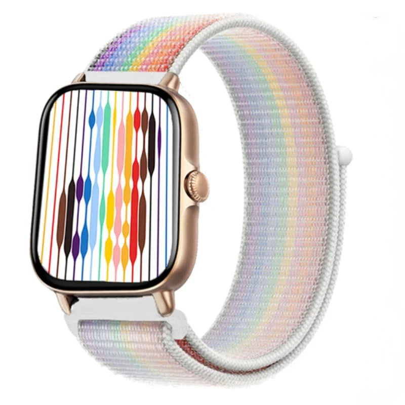 Nylon Loop Band For Amazfit GTS 4/3/3pro/2e/GTS 2 Mini/GTR 4 47mm/GTR 2/Stratos 2 3 Strap For Amazfit Bip 3 Pro Correa