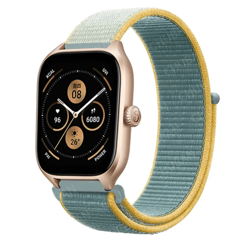 Loop Band For Amazfit GTS 4/3/2/2e Mini/GTR 4/3/Pro/GTR2/47mm/stratos Nylon 20mm/22mm Watch Bracelet Amazfit bip-U-S-lite strap