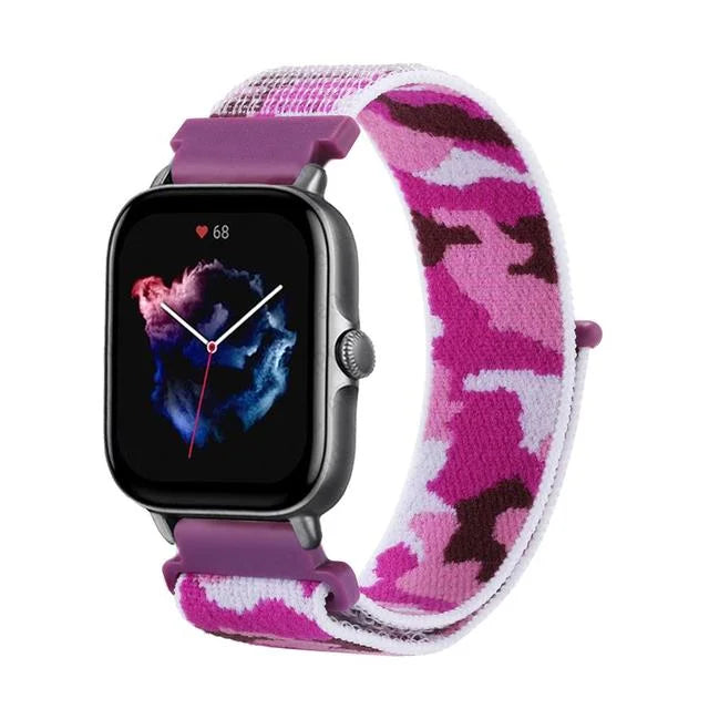 Nylon Loop Band For Amazfit GTS 4/3/3pro/2e/GTS 2 Mini/GTR 4 47mm/GTR 2/Stratos 2 3 Strap For Amazfit Bip 3 Pro Correa