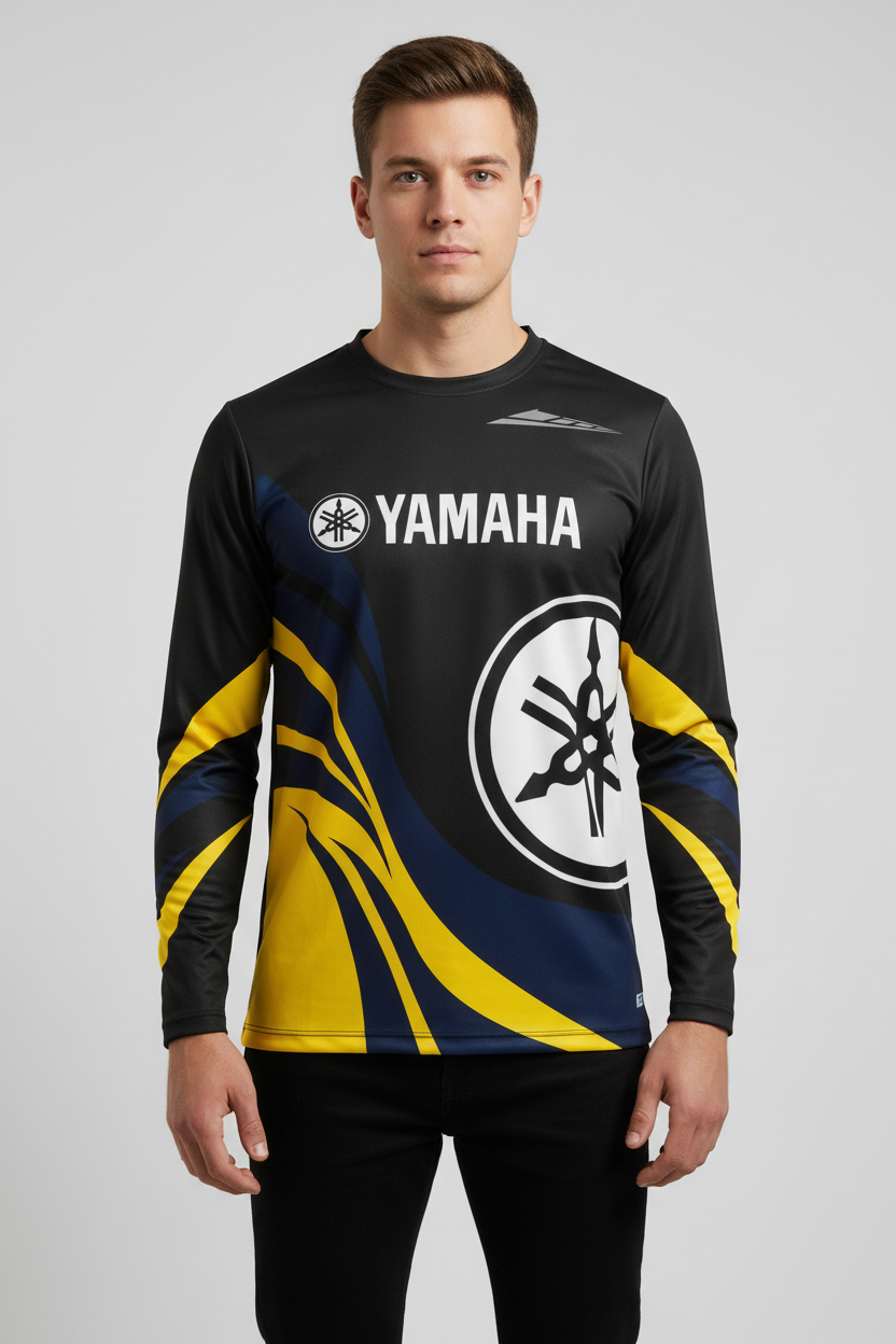2026 Yamaha Design New Racing Cycling Suit - Men’s Off-Road Motorcycle Sports Fast Drying Long Sleeved Loose Jersey