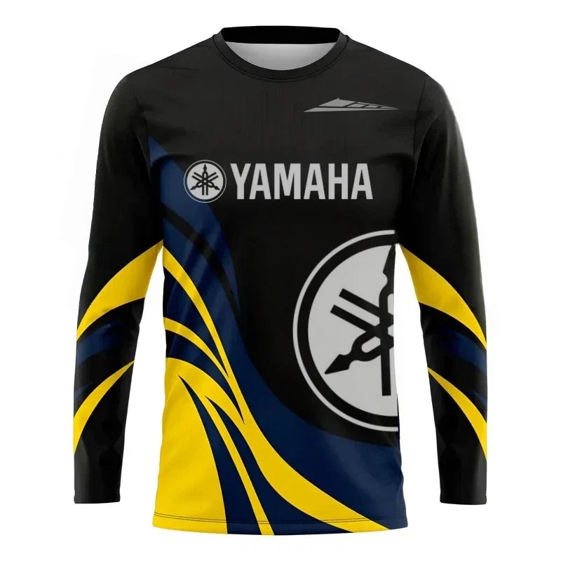 2026 Yamaha Design New Racing Cycling Suit - Men’s Off-Road Motorcycle Sports Fast Drying Long Sleeved Loose Jersey