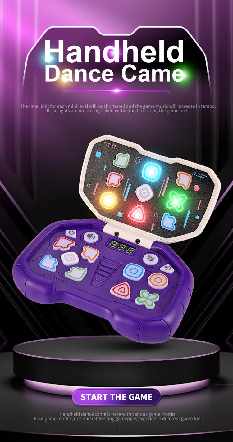 Push-button Quick Push Game Machine Toys Children Puzzles Decompression Music Level Games Breaking Handheld Flip Dancing Machine